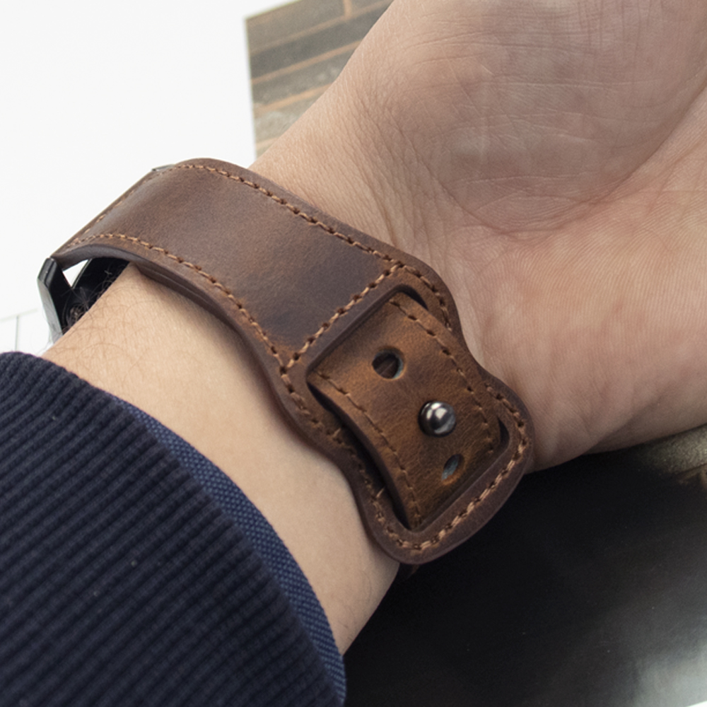 20mm 22mm Genuine Leather Watc - Smartwatch Accessories Shop recension och pris