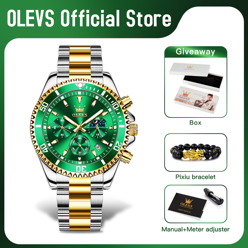 OLEVS 2870 Men's Watch Top Bra - Accessories With Watch recension och pris