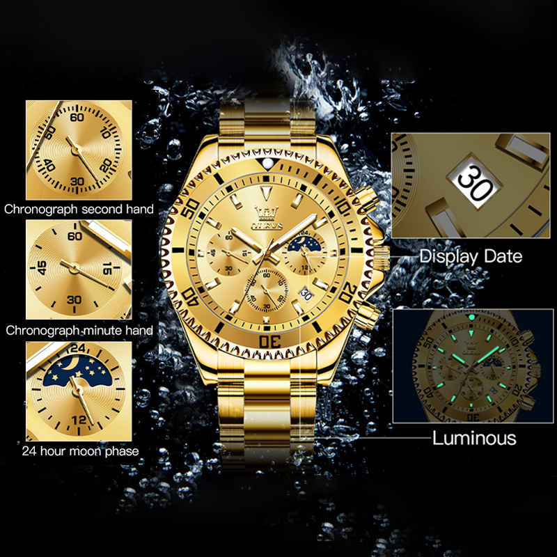 OLEVS 2870 Men's Watch Top Bra - Accessories With Watch recension och pris