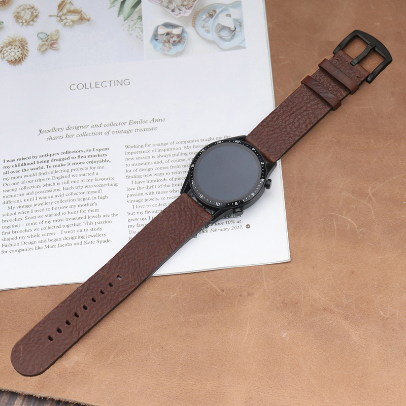 Italian Calfskinl 22mm Watch S - Smartwatch Accessories Shop recension och pris